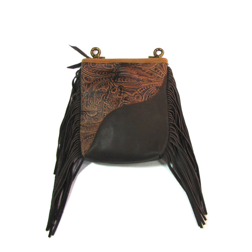 Tooled Floral Handmade Leather Bag (Pre Order)