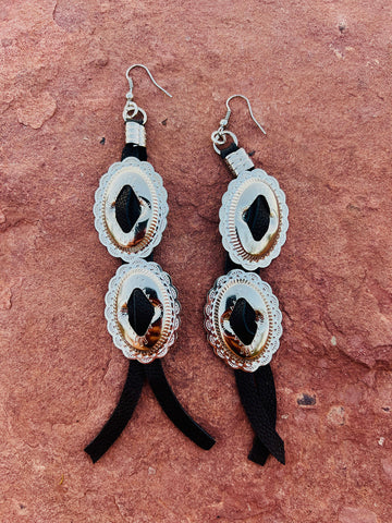 Outlaw Chain Concho Earrings