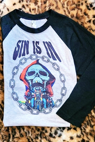 Sin is In Unisex Raglan