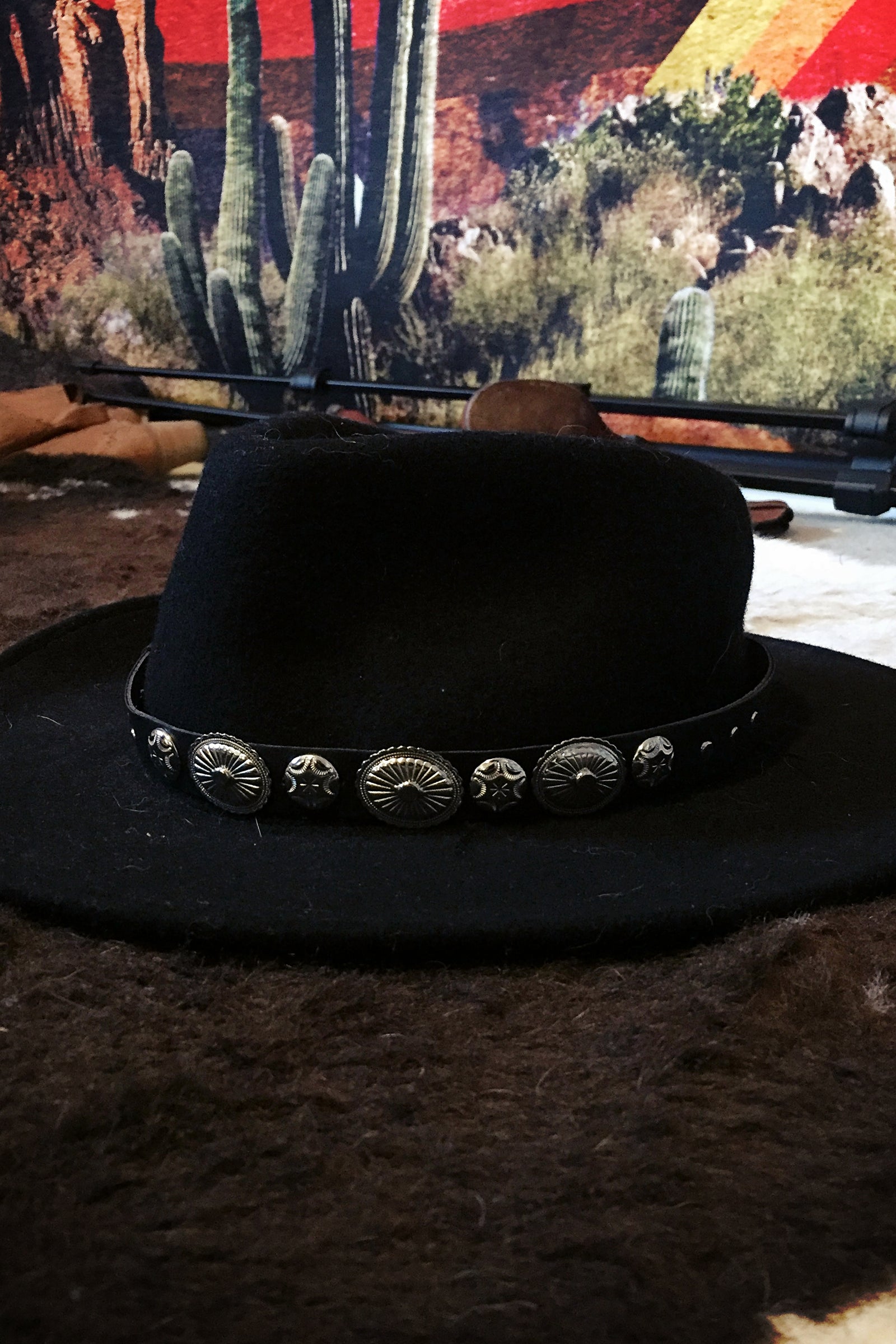 Leather and Concho Hatband