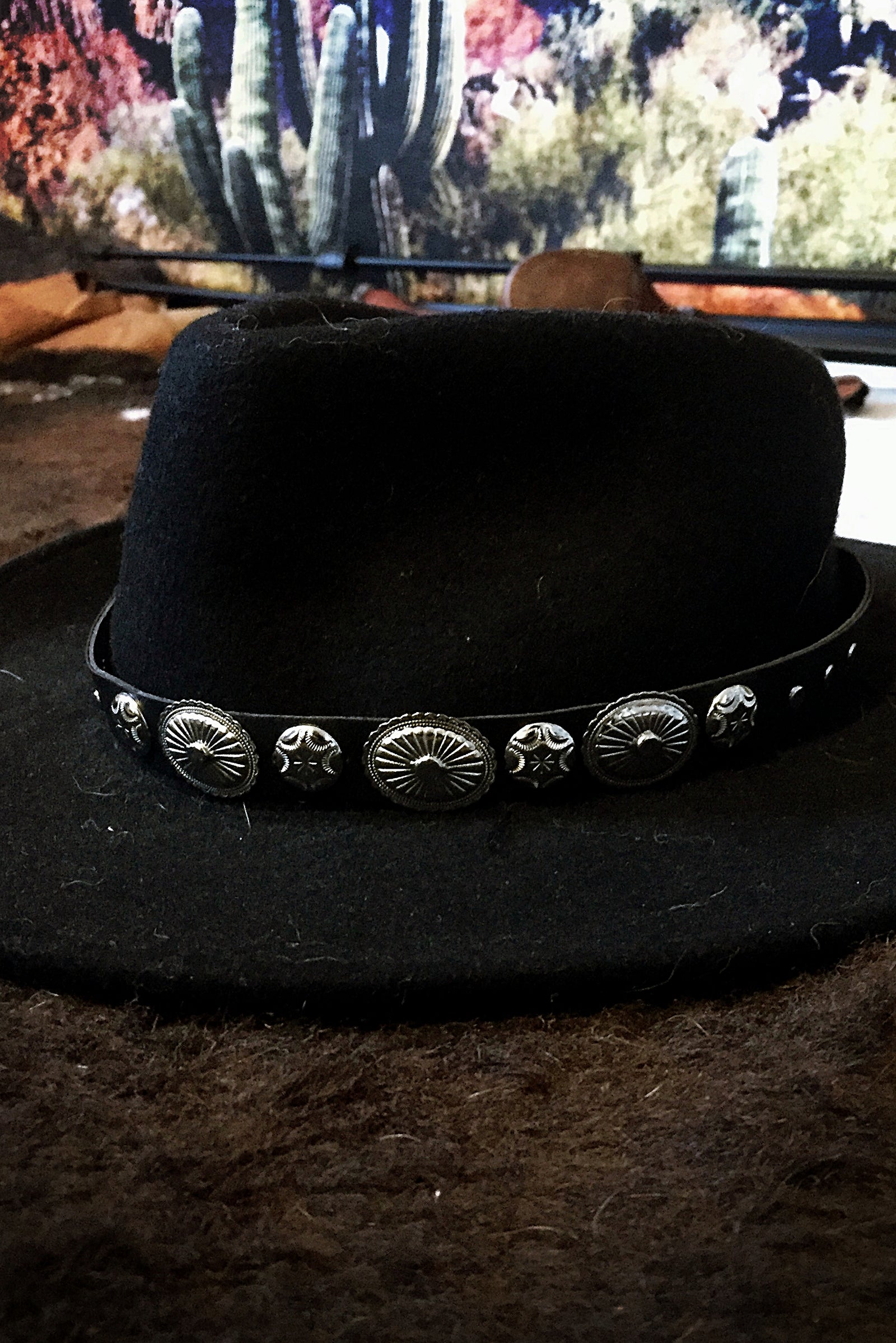 Leather and Concho Hatband