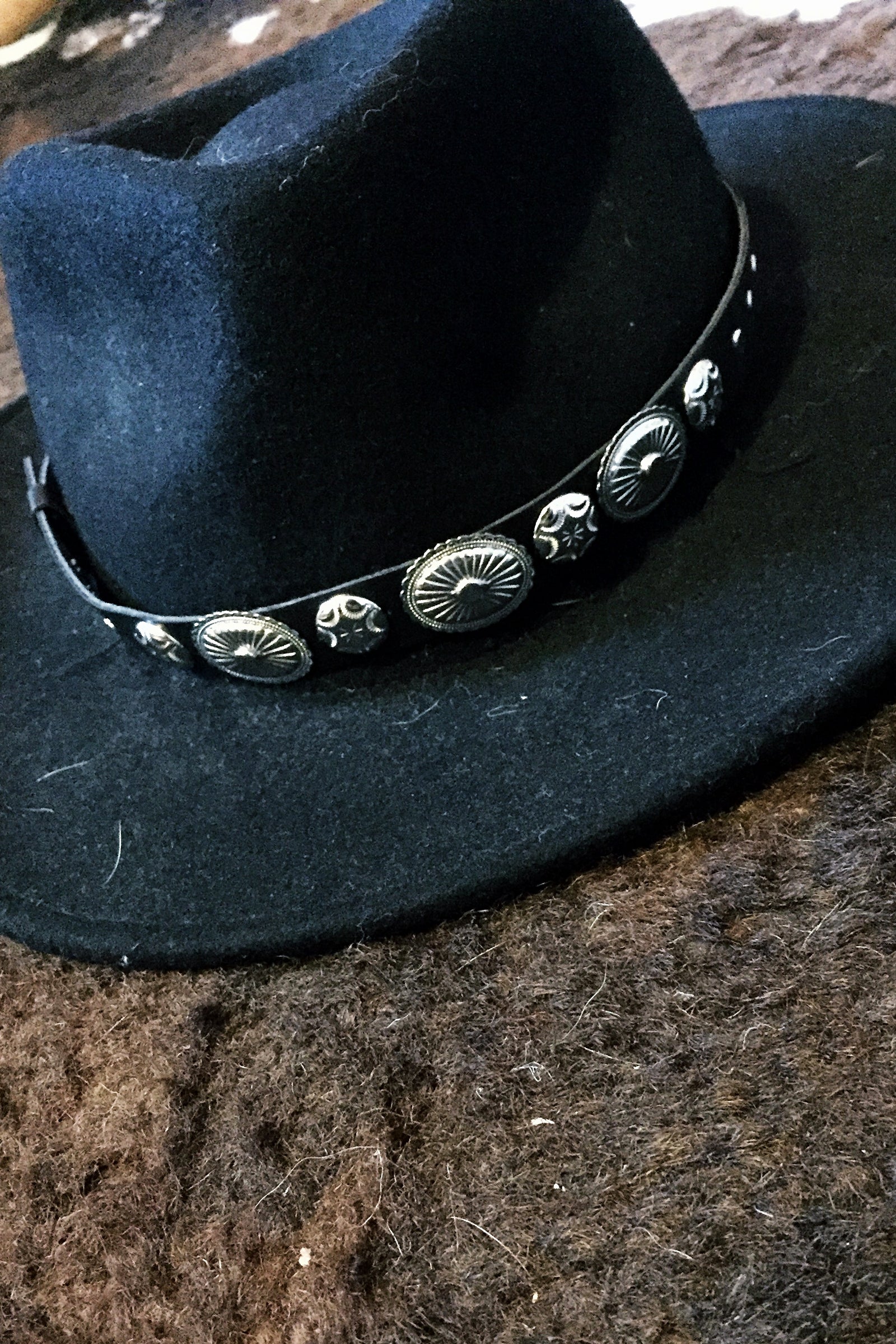 Leather and Concho Hatband