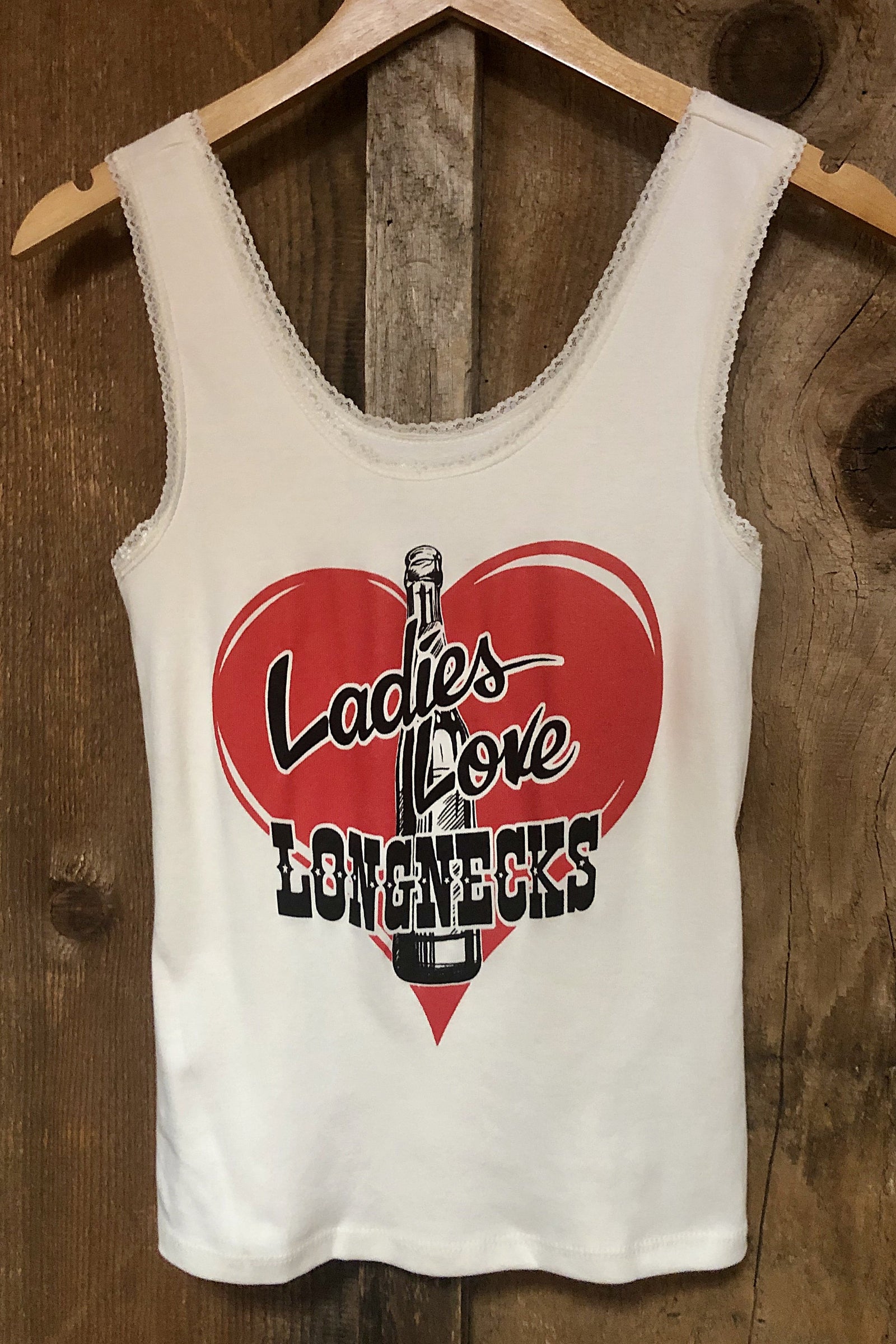 Ladies Love Longnecks Lace Tank